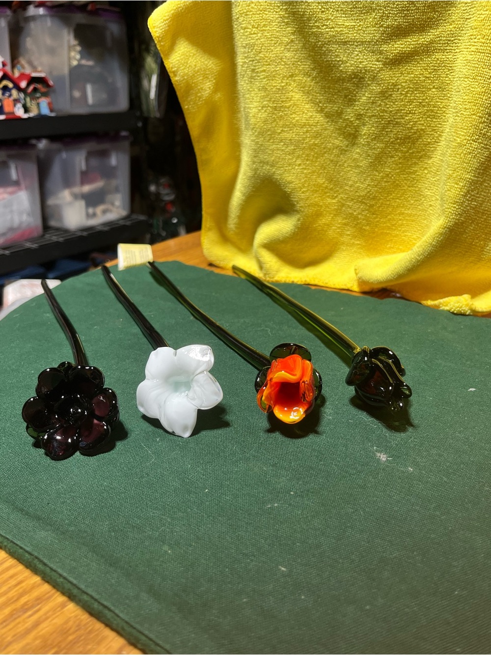 Hand Blown Glass Flowers